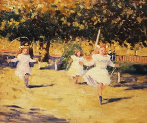 Meninas pulando corda