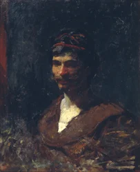 Busto de um homem. Alegoria de Baco
