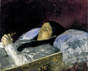 Miss Del Castillo no seu leito de morte