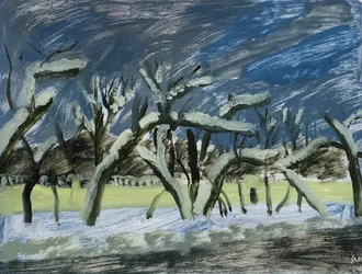 inverno russo, 2019 (óleo sobre papel)