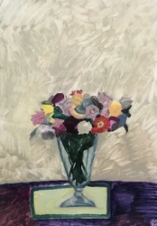 Natureza morta com flores secas, 2020 (óleo sobre papel)