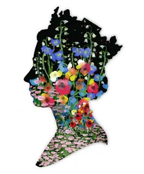 Sua Majestade a Rainha Isabel II, Homenagem floral, 2022 (aguarela, digital)