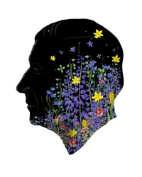 Rei Carlos III, retrato floral da coroação, 2023