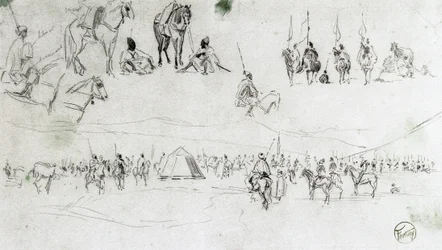 Paisagem com militares espanhóis e mouros