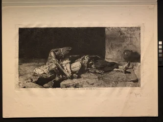 Árabe cuidando do corpo de seu amigo, 1866.