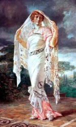 Retrato de Henriette Fortuny em Pompeian Garb