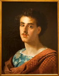Autorretrato - Pintura de Mariano Fortuny (1838-1874), Óleo sobre tela, por volta de 1858 - Museu Nacional de Artes da Catalunha, Barcelona (Espanha)
