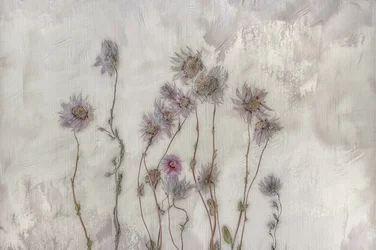Flores em tons pastel suaves