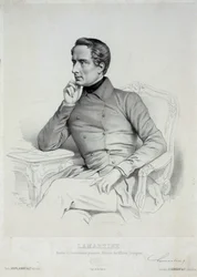 Retrato de Alphonse de Lamartine 1790-1869.