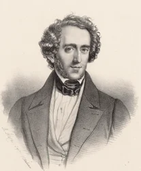 Retrato do pianista e compositor Felix Mendelssohn Bartholdy 1809-1847.