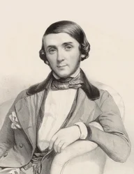 Retrato do pianista e compositor Jean-Henri Ravina 1818-1906 , ca. 1845.