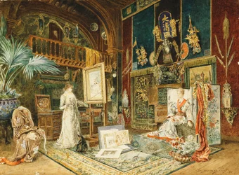 O estúdio de Sarah Bernhard, 1885