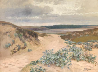 Paisagem de dunas na Bretanha