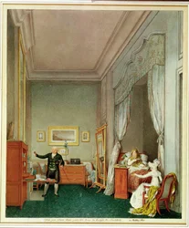 Quarto da Imperatriz com a duquesa de Montebello e Jean-Nicolas Corvisart (1755-1821) outubro de 1813