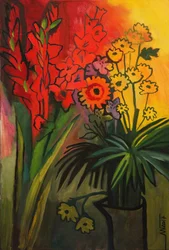 Natureza morta floral vibrante