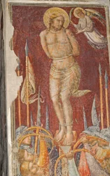 São Sebastião, fresco de Mariotto di Nardo, Igreja de Santa Maria Maggiore, Florença (Lista do Património Mundial da UNESCO)
