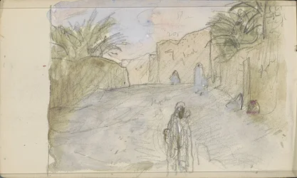 Rua com figuras em Biskra