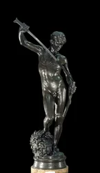 Escultura David Bronze de Antonin Mercia (1845-1916) Paris, Musee d