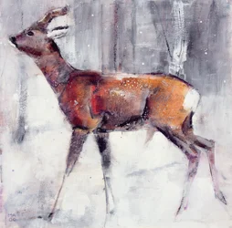Buck na neve, 2000 (mídia mista no papel)