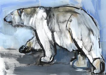 Polar, 2013, (mídia mista e colagem sobre papel)