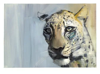 Predador (Leopardo Árabe), 2009 (óleo sobre papel)