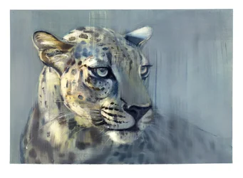 Predador II (Leopardo Árabe), 2009 (óleo sobre papel)