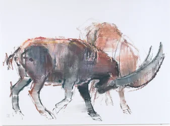 Cimitarra, 2006 (carvão e conte no papel)