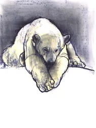 Snowbank. 2016 (conté e pastel no papel)