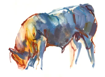 Summer Sunset, 2010, (aquarela e guache sobre papel)
