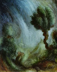 Tranquil Turmoil, 2022 (óleo sobre painel)