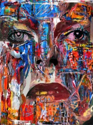 Um Bowie pintado (pintura)