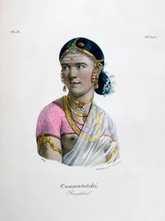Dançarina feminina bayadere, 1828