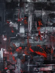 Paisagem urbana abstrata em vermelho dinâmico