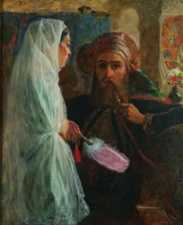 The Hookah Smoker (óleo sobre tela colocado a bordo)