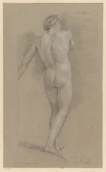Nu masculino em pé, visto por trás (2º prémio 1766)
