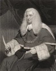 Lord Lloyd Kenyon, gravado por William Holl (1807-71), de «National Portrait Gallery, volume III», publicado cerca de 1835