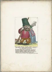 O anão Iupanschku Ferenz, ca. 1710
Iupanschku Ferenz, juiz do Raubau, líder do Ochßen Iubilir, e vice-almirante do Heü Flotta húngaro (título sobre o objecto)
Il Callotto resurcitato oder Neu eingerichtes Zwerchen Cabinet (título da série)