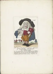 De dwerg Lucas Hirnzwik als een advocaat, ca. 1710
Dr. Lucas Hirnzwik, famoso defensor no Swabian Schnekenfeld, sobre cantarelos (título sobre o objecto)
Il Callotto resurcitato oder Neu eingerichtes Zwerchen Cabinet (título da série)