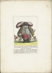 O anão Nicolas Charon como general da cavalaria, ca. 1710 Nicolas Charon, Viconte de Corbeillac, General de Cavalaria, Governador e Grand Intendt. de l