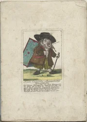 De dwerg Nicolo Cantabella, ca. 1710
Nicolo Cantabella, Savoijardischer Wurmschneider (título sobre o objecto)
Il Callotto resurcitato oder Neu eingerichtes Zwerchen Cabinet (título da série)
