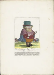 O dwerg Oswald van Stroblbardt, cerca de 1710 Sua Excelência Herr Oswald von Stroblbardt Injuriarum Licentiatus (título do objeto) Il Callotto resurcitato ou Armário Pequeno Recém Mobilado (título da série)
