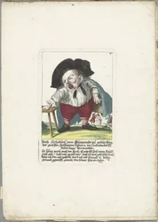 O dwerg Veith Schöberl von Gümpendriel, cerca de 1710 Veith Schöberl von Gümpendriel nascido, o grande Hollhippen Fabrica em Crabatendörffl, parente de Niderlag (título no objeto) Il Callotto resurcitato ou Armário Pequeno Recém Mobilado (série ti