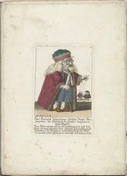 De dwerg Vincentz Zipperling in een bontjas, ca. 1710
Sr. Vincentz Zipperling, ältester Raths verwandter zu Hirschau no seu confortável pêlo para dormir (título sobre o objecto)
Il Callotto resurcitato oder Neu eingerichtes Zwerchen Cabinet (título da sé