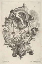 Arandela representando inverno, de castiçal de parede apresentando os 4 anos, ca.1730-56.