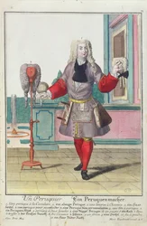 The Wigmaker, publicado em Augsburg, c.1735
