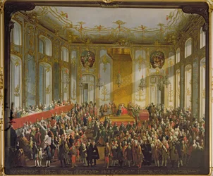 Imperatriz Maria Teresa na Investidura da Ordem de Santo Estêvão, 1764 (para detalhes ver 66581)