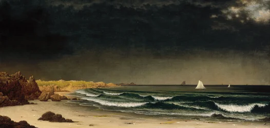 Aproximação de uma tempestade: Praia perto de Newport