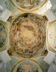 Fresco do teto da igreja de Neresheim (fresco)