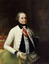 Nikolaus I, príncipe Esterházy 1714-1790 no uniforme de seu Regimento de Infantaria Húngaro nº 33