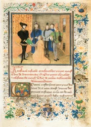 A luta entre a virtude e a fortuna, poema de Martin Le Franc encomendado por PhilippeLe Bon de Borgonha (pergaminho)